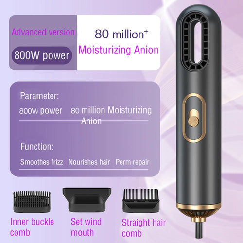 Anion Hair Dryer Professional Hairdryer Hot and Cold Air 3 in 1 Blue
