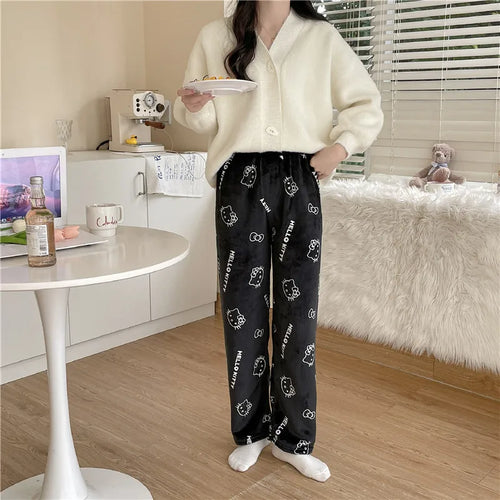 Wholesale Sanrio Hello Kitty Christmas Pajama Pants Women's Warm KT