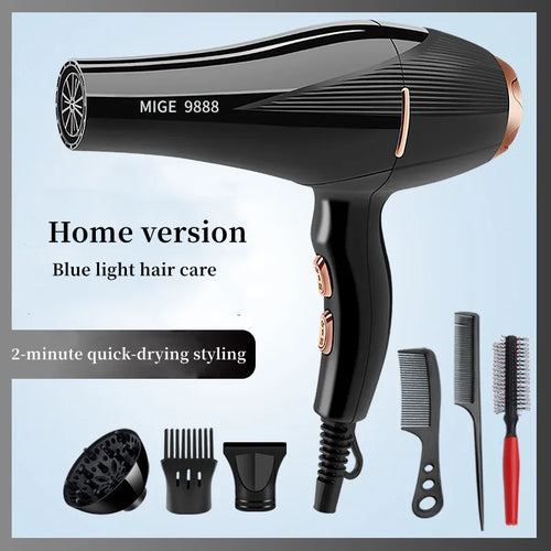 High-Speed Hair Dryer 1200W Ultra High Power Fast Drying Blue Light