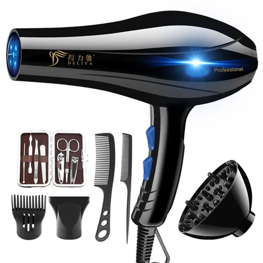 Professional Hair Dryer Strong Wind Salon Dryer Hot Air Brush&cold Air