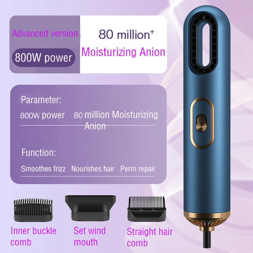 Anion Hair Dryer Professional Hairdryer Hot and Cold Air 3 in 1 Blue