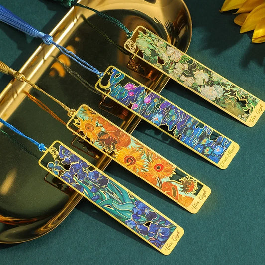 Hollow Flower Metal Bookmark Exquisite Sunflower Lotus Rose Shape Book