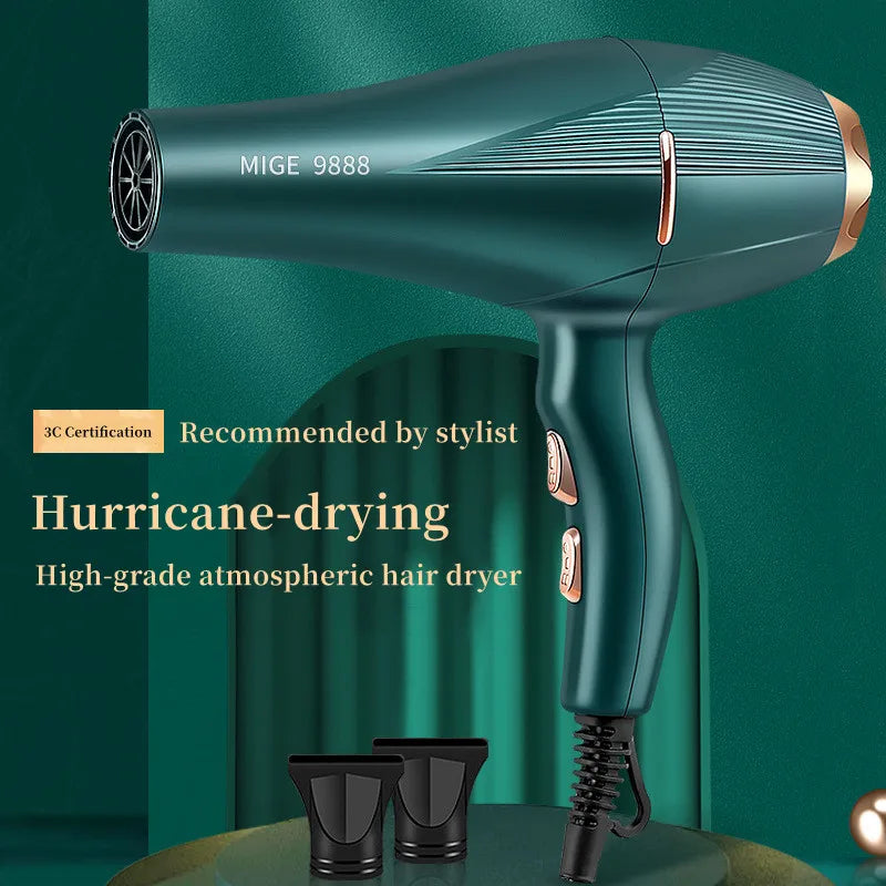 High-Speed Hair Dryer 1200W Ultra High Power Fast Drying Blue Light