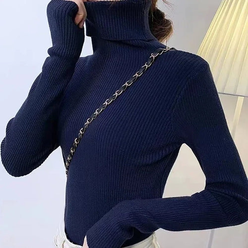 Heliar Women Fall Turtleneck Sweater Knitted Soft Pullovers Cashmere