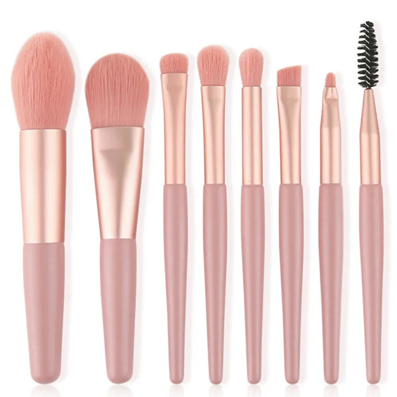 New 8Pcs Makeup Brush Set Makeup Concealer Brush Blush Loose Powder