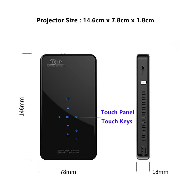 Smartidea X2 Android7.1 Mini Phone Projector 200lumen 5g Wifi