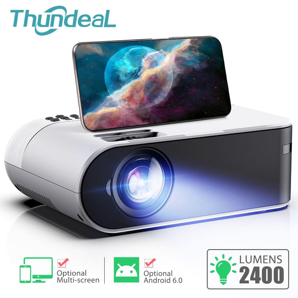 ThundeaL TD60 Mini Projector Portable WiFi Android 6.0 Home Cinema for