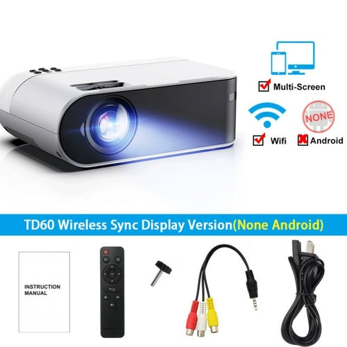 ThundeaL TD60 Mini Projector Portable WiFi Android 6.0 Home Cinema for