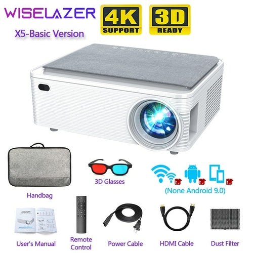 Wiselazer Full Hd 1080p Projector X5 Android Wifi Led Projector Native