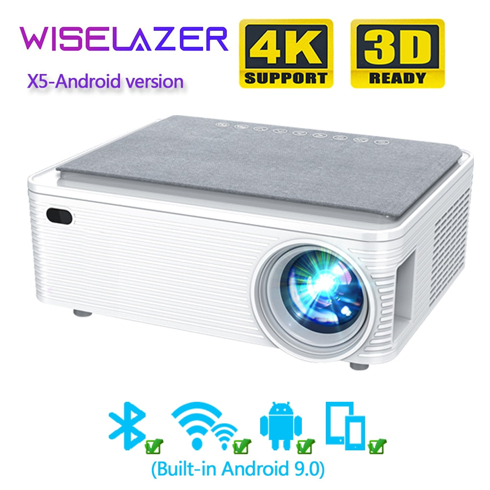 Wiselazer Full Hd 1080p Projector X5 Android Wifi Led Projector Native