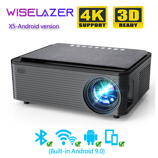 WISELAZSR X5 Portable Smart Projector Android Wifi LED HD Projector