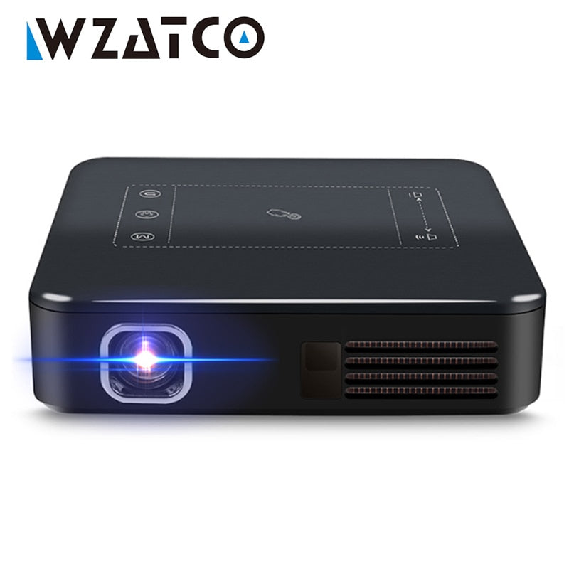 Wzatco D13 Android 7.1 Mini Pocket Projector 4k Smart Pico Dlp