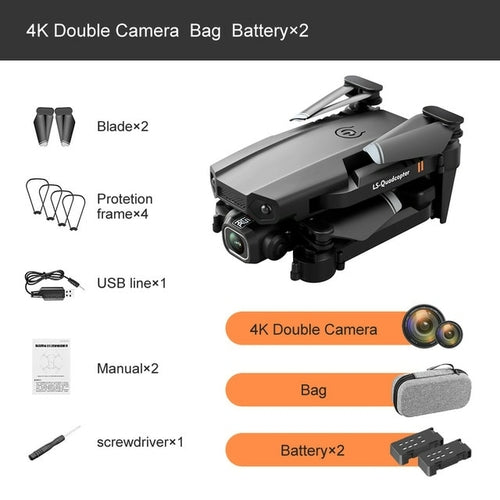 New XT6 Mini 4K Drone HD Double Camera WiFi Fpv Air Pressure