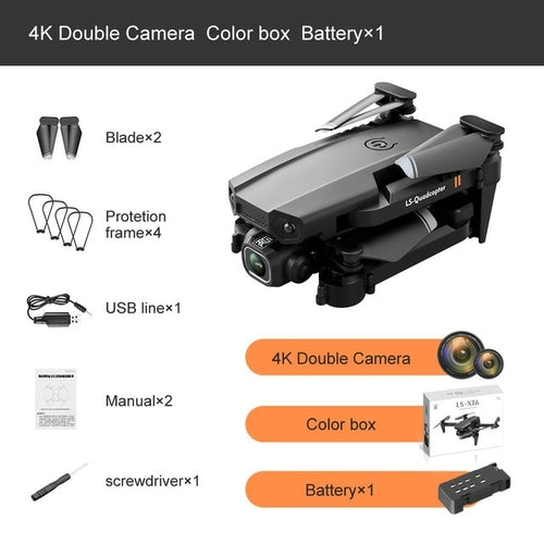 New XT6 Mini 4K Drone HD Double Camera WiFi Fpv Air Pressure