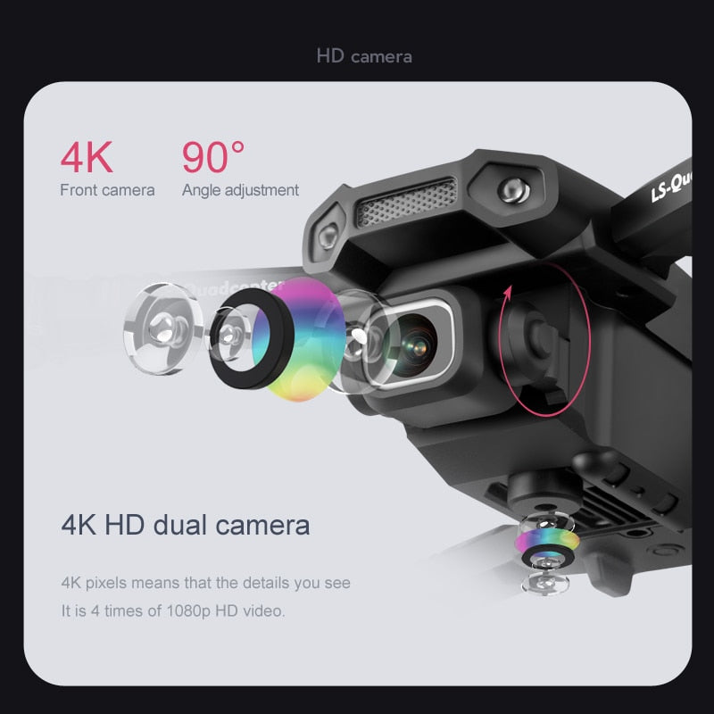 New XT6 Mini 4K Drone HD Double Camera WiFi Fpv Air Pressure
