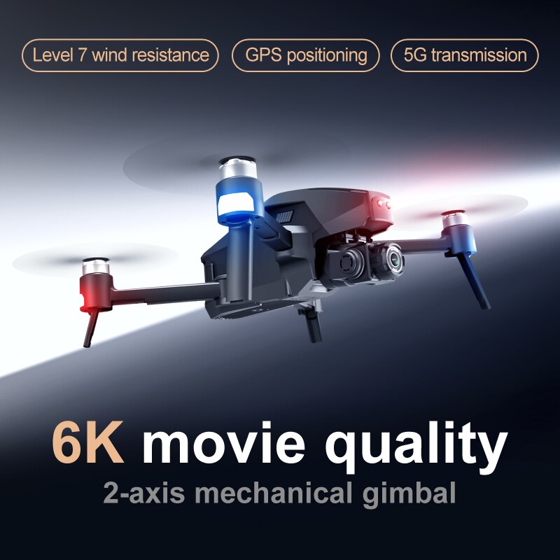 NEW M1 Pro Drone 4k Professional 2 Axis Gimbal HD Camera GPS 5g