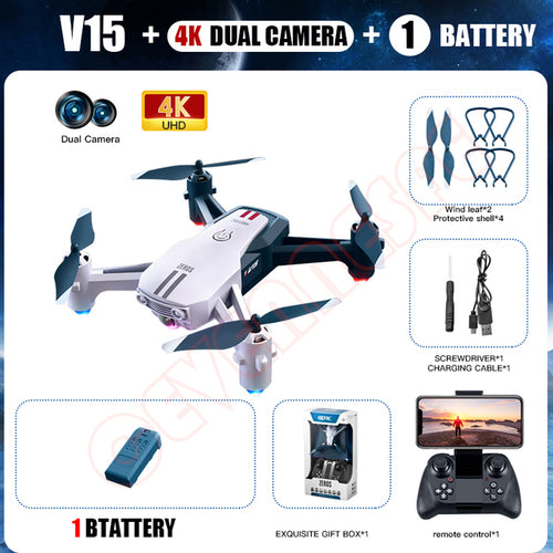 New Mini Drone 4k Profesional Dron With 1080p Hd Camera V15 Rc