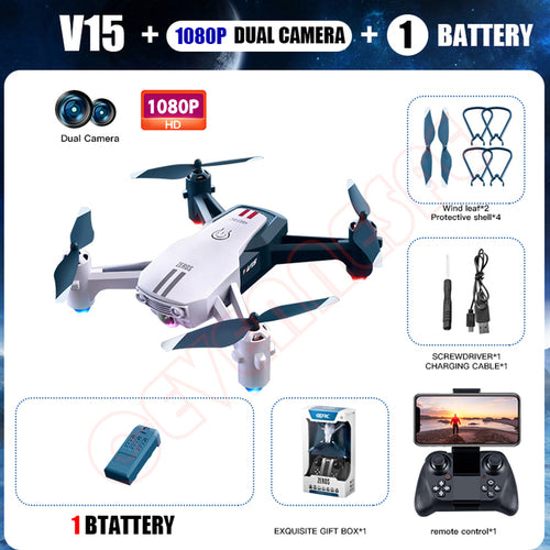 New Mini Drone 4k Profesional Dron With 1080p Hd Camera V15 Rc