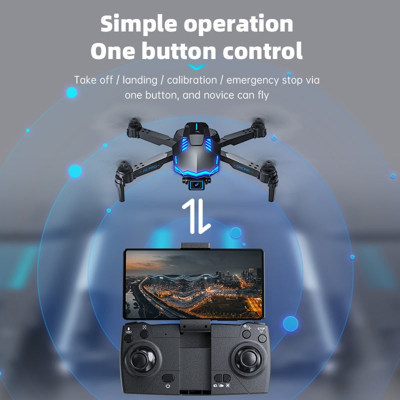 New X6 pro Drone 4K professional HD camera 2.4G WIFI Fpv with