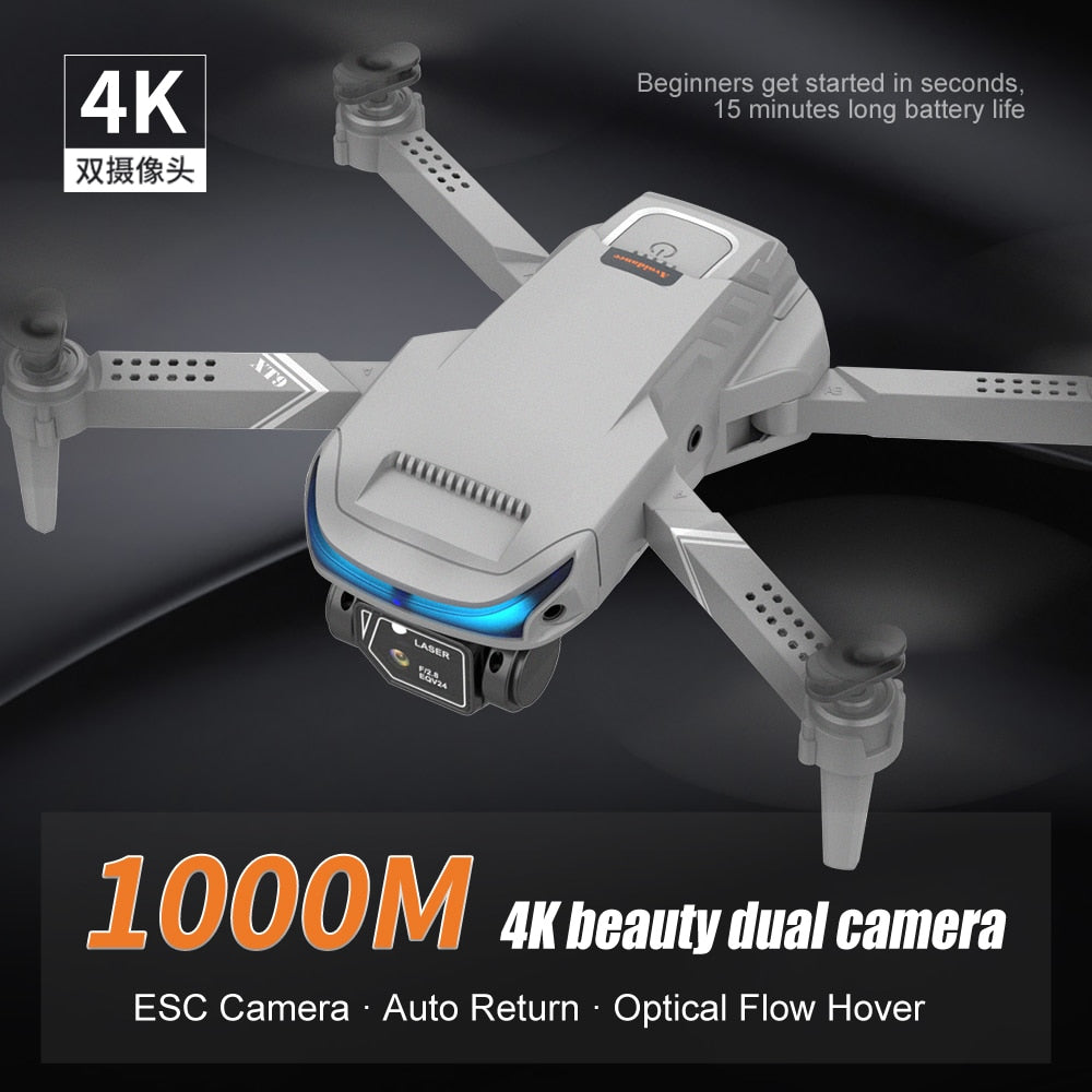 New Xt9 Mini Drone 4k Double Camera Hd Wifi Fpv Obstacle