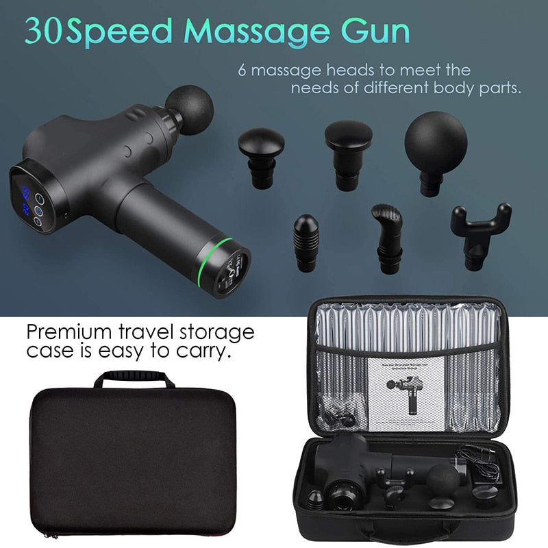 30 Speed Massage Gun Theragun Professional Deep Tissue Muscle Massager