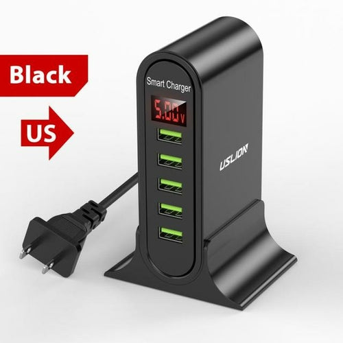 5 Port USB Charger For Xiaomi LED Display Multi USB Charging Station
