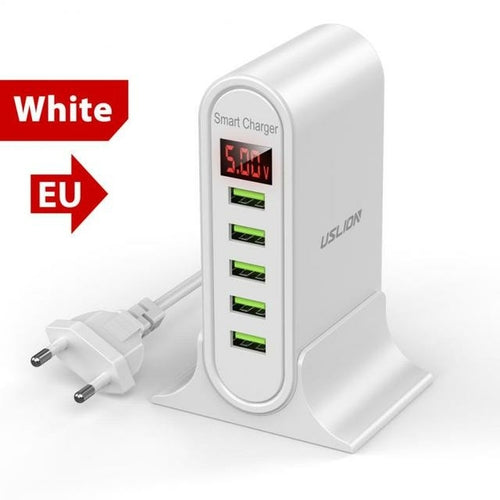 5 Port USB Charger For Xiaomi LED Display Multi USB Charging Station