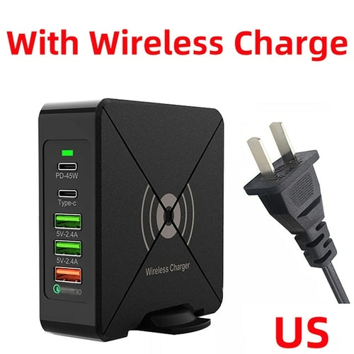 75w Pd Usb Charger Dock Station Type C Wireless Charger For Iphone 12