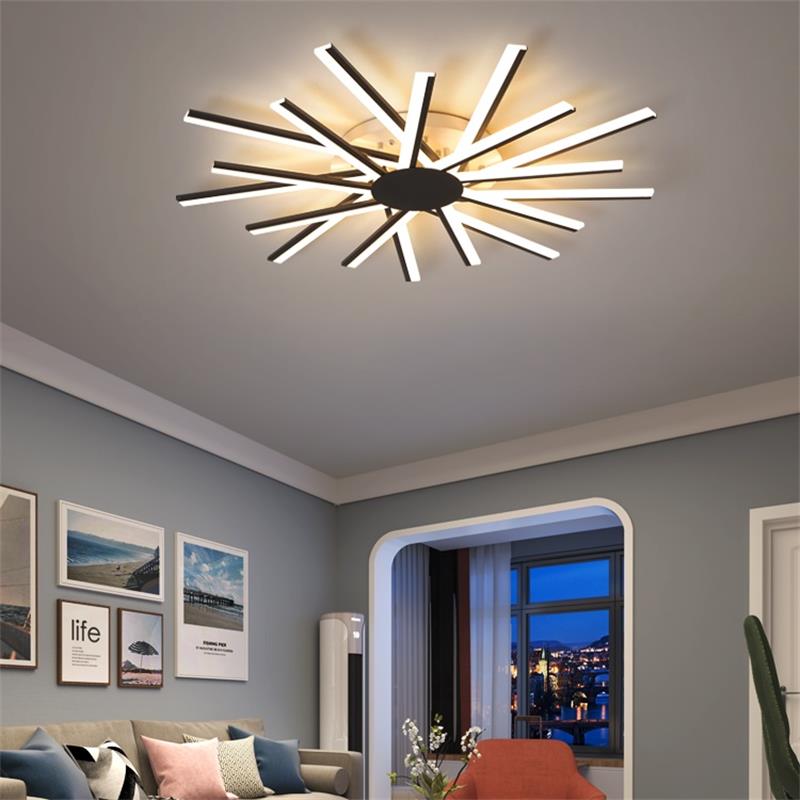 Acrylic Chandelier Bedroom Living Room Indoor Lighting Lamp Gold Black