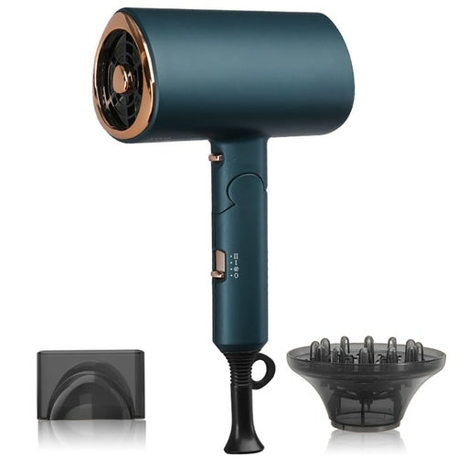 Blue Light Hair Dryer Negative ion Blower Powerful Strong Wind 1800W