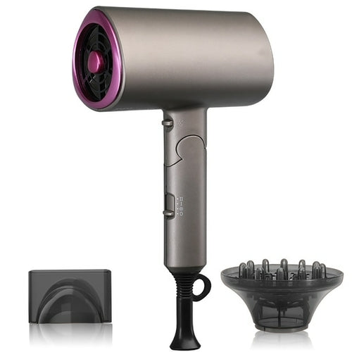 Blue Light Hair Dryer Negative ion Blower Powerful Strong Wind 1800W