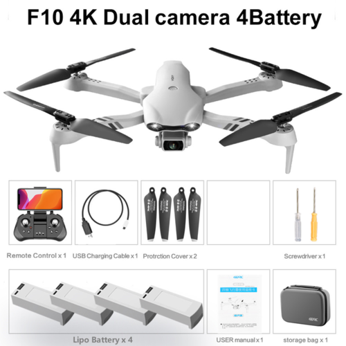 F10 Drone 4k 1080p Hd Camera Wifi Fpv Drones Rc Helicopter F3 6k