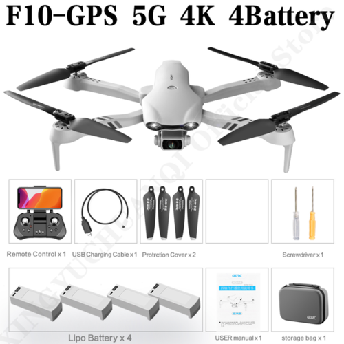 F10 Drone 4k 1080p Hd Camera Wifi Fpv Drones Rc Helicopter F3 6k