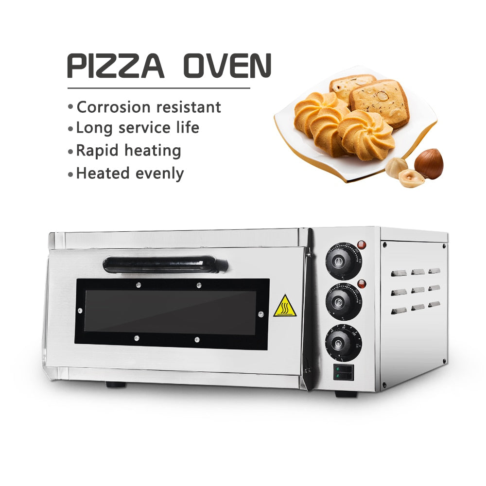 Top Electric Pizza Oven 2kw Commercial Single Layer Professional