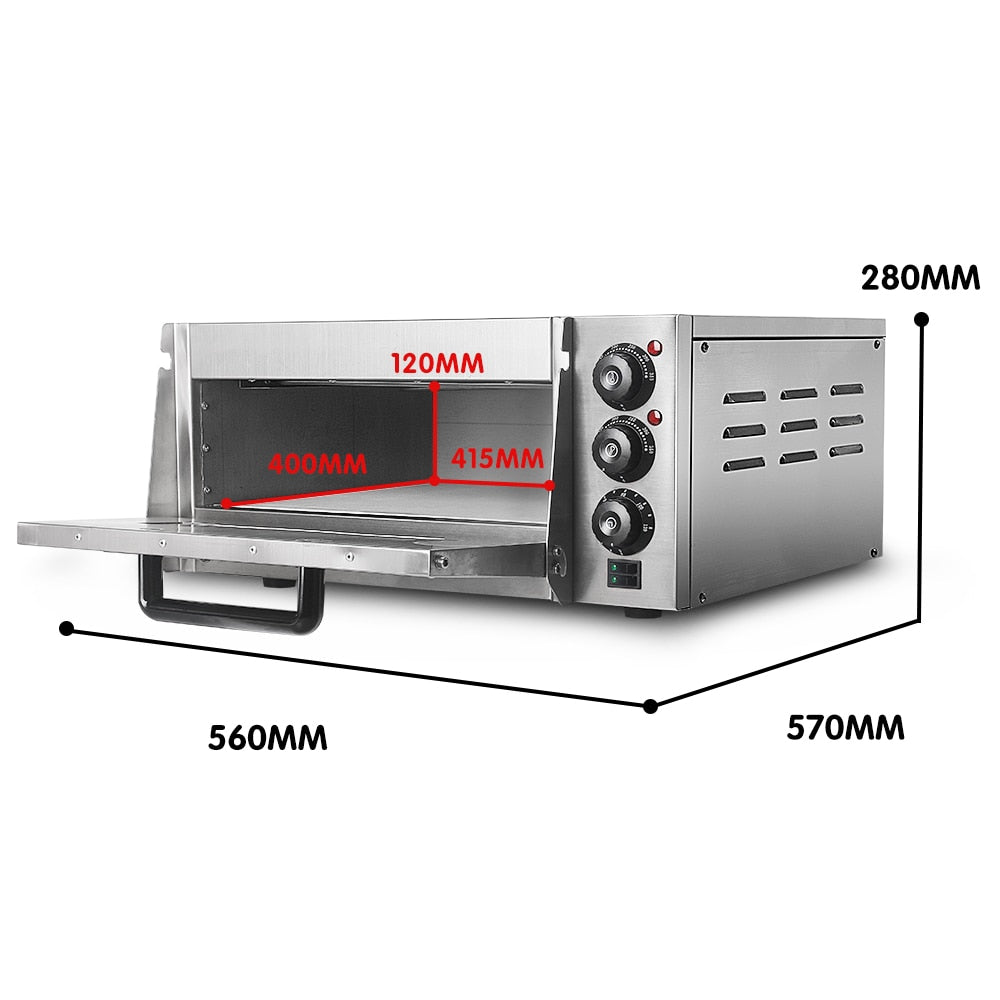 Top Electric Pizza Oven 2kw Commercial Single Layer Professional