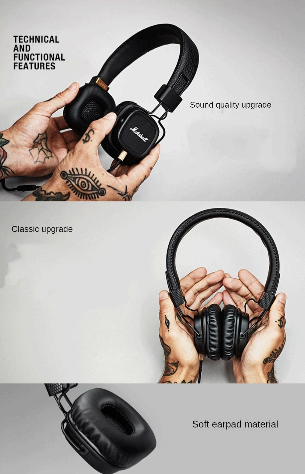 Major Ii Wired On-ear Headphones Classic Retro Earphones