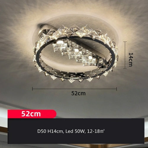 Modern Luxury Crystal Ceiling Lamp Lights Stainles Steel Chrome