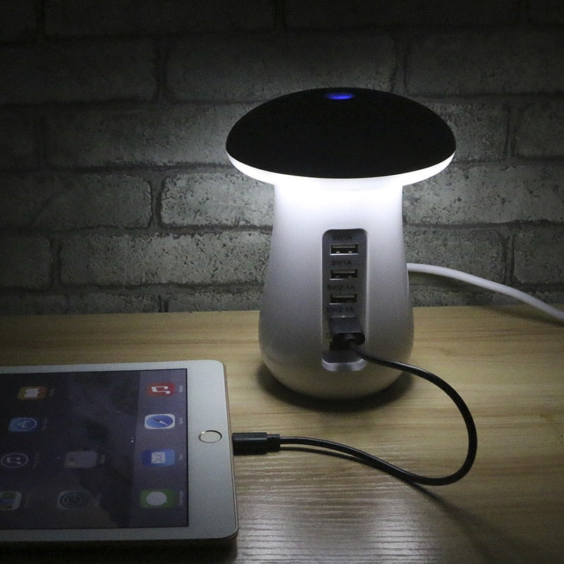 Multi Port Quick Charger 3.0 Mushroom Lamp QC3.0 Fast Charging for