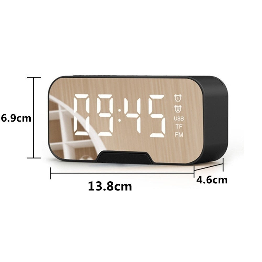 Multifunction Alarm Clock Mirror LED Alarm Clock Multifunction