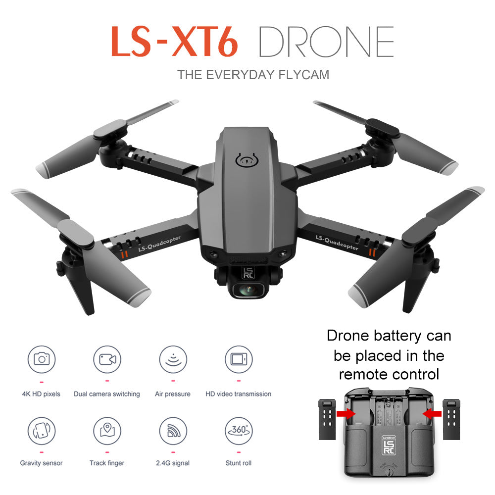 New Drone 4k Double Camera Hd Xt6 Wifi Fpv Drone Air Pressure Fixed