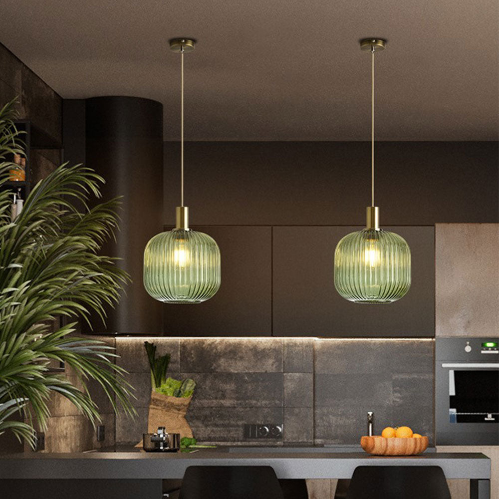 Nordic Retro Restaurant Colorfull Glass Pendant Lights Creative Living