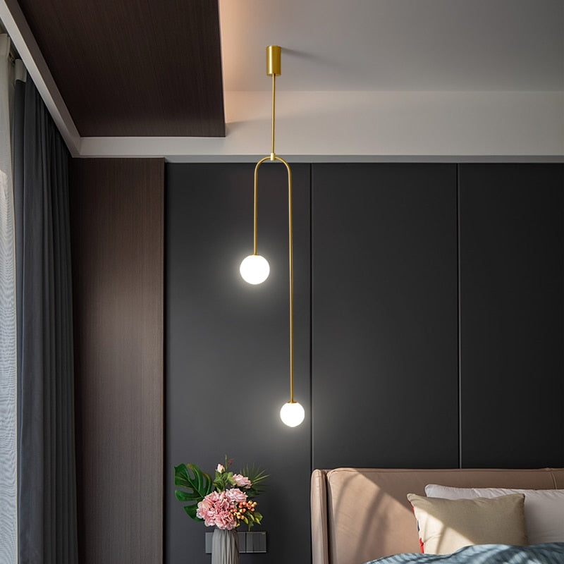 Nordic bedroom bedside restaurant pendant lamp bar simple living room