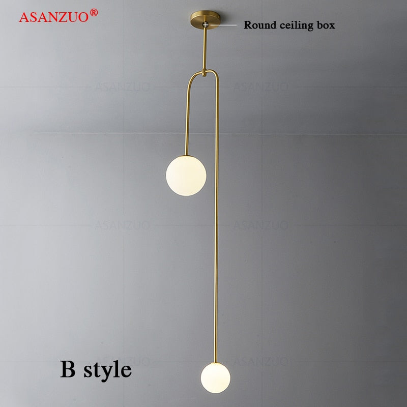 Nordic bedroom bedside restaurant pendant lamp bar simple living room