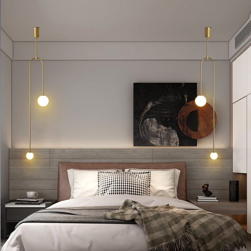 Nordic bedroom bedside restaurant pendant lamp bar simple living room