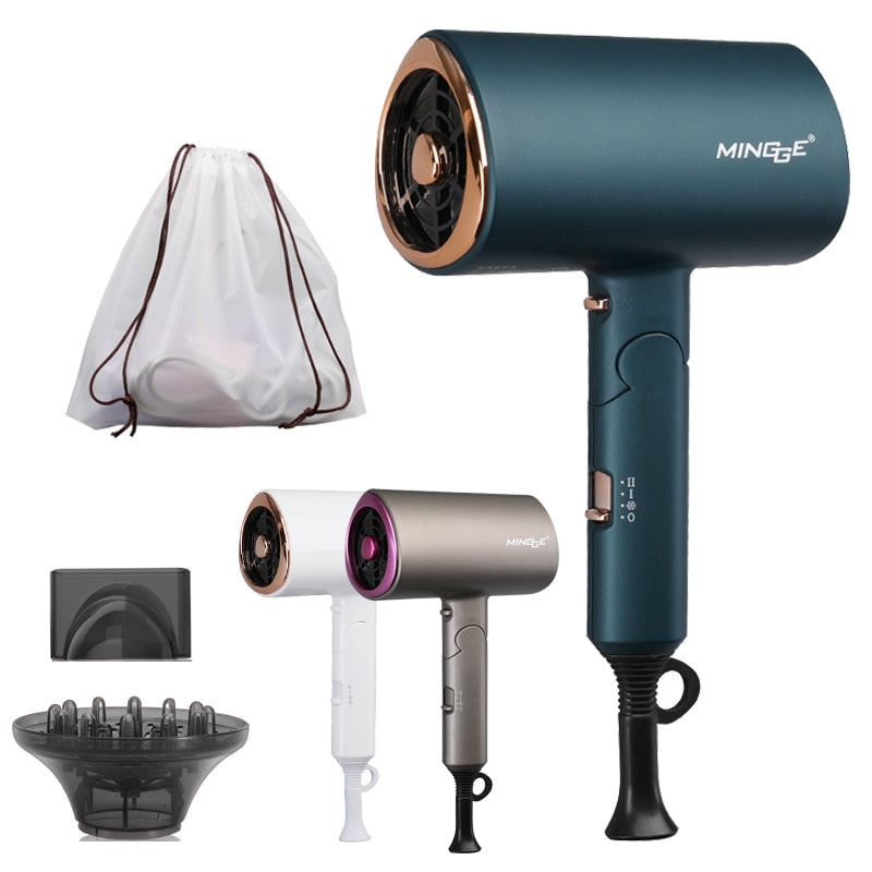 Professional Folding Hair Dryer 110v-220v 1200-1800w Hot And Cold Air