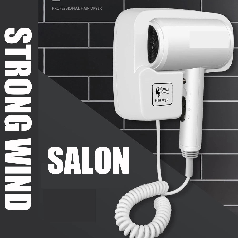 Professional Hotel Hair Dryer Wall-mounted Strong Wind Bathroom Toilet