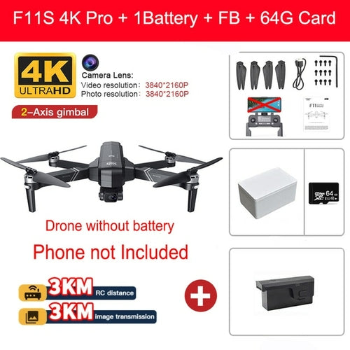 Sjrc F11 4k Pro Vs Sjrc F11s 4k Pro Drone With Camera 3km Wifi Gps Eis