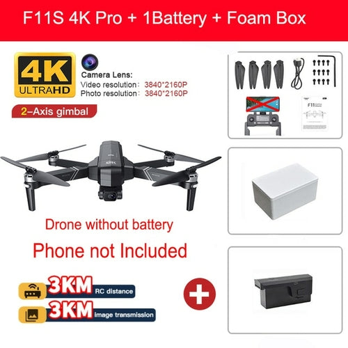 Sjrc F11 4k Pro Vs Sjrc F11s 4k Pro Drone With Camera 3km Wifi Gps Eis