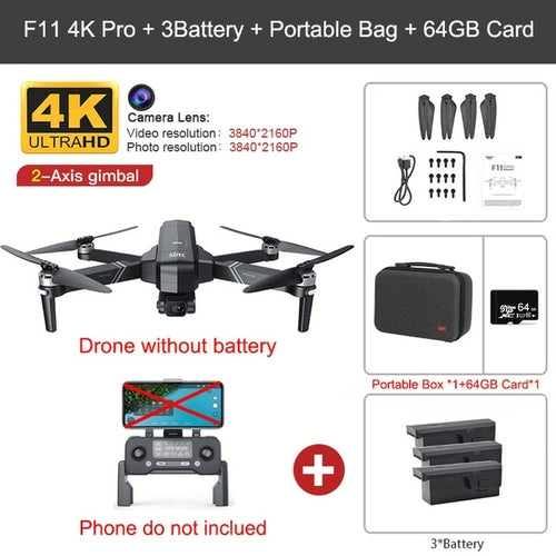 Sjrc F11 4k Pro Vs Sjrc F11s 4k Pro Drone With Camera 3km Wifi Gps Eis