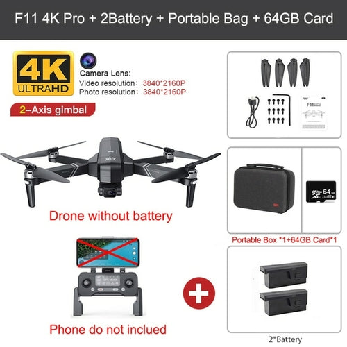 Sjrc F11 4k Pro Vs Sjrc F11s 4k Pro Drone With Camera 3km Wifi Gps Eis